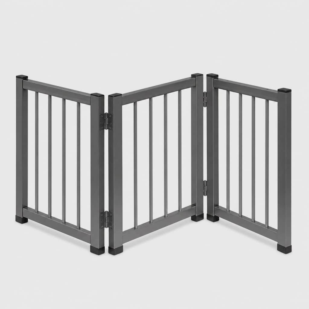 Barrière pliante en aluminium anodisé à trois volets, hauteur 76 cm