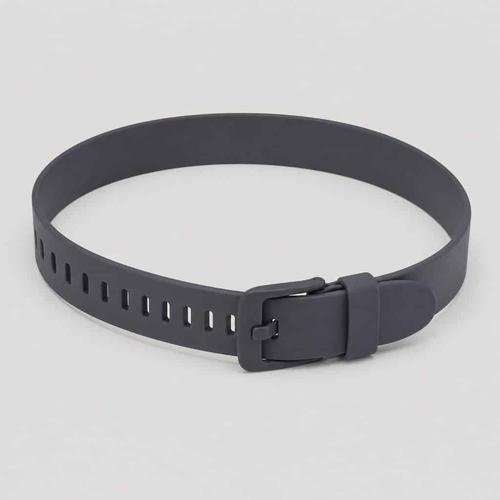 Collier d'hygiène externe 70 cm gris anthracite déroulé à plat