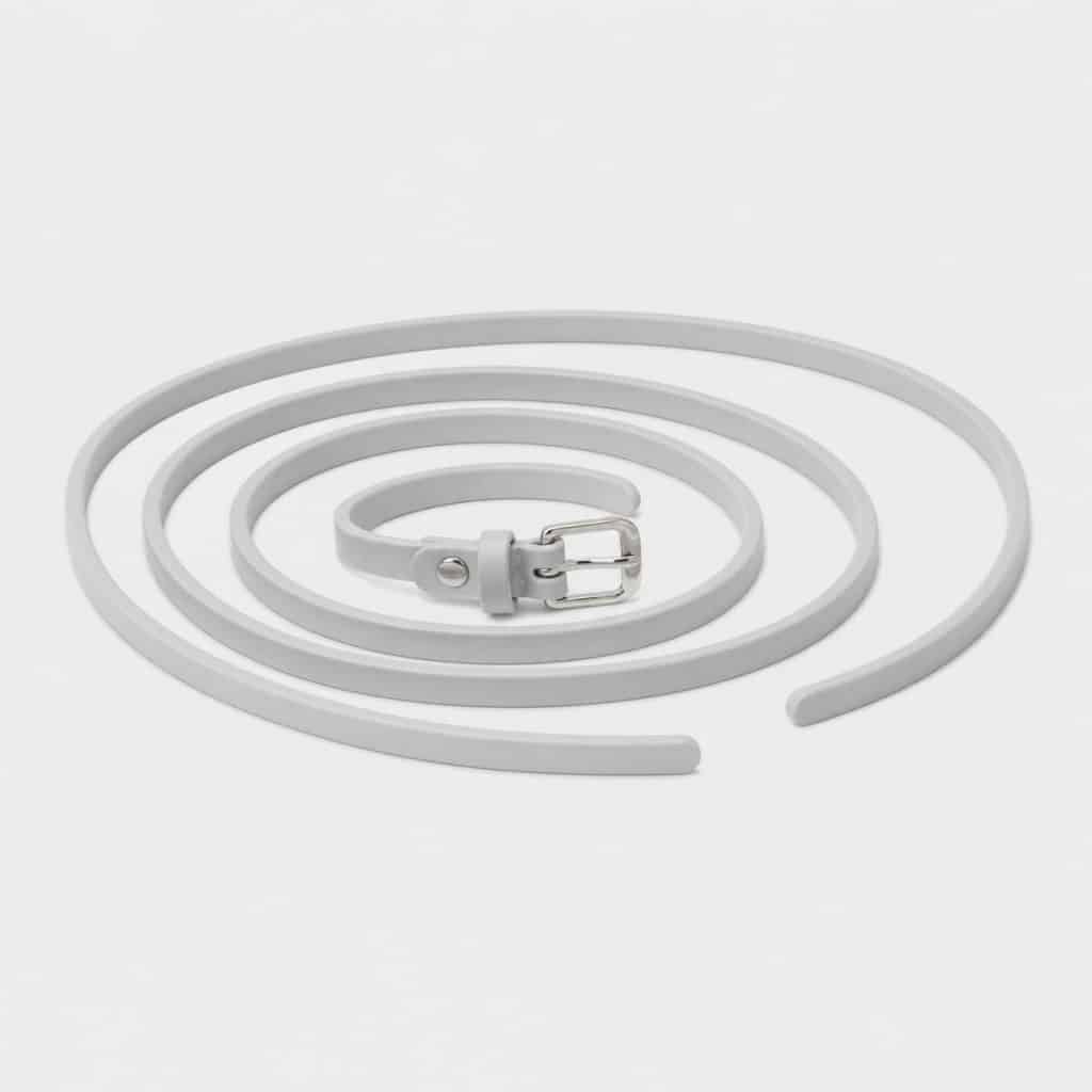 Collier d'hygiène externe 38 cm gris perle enroulé en spirale