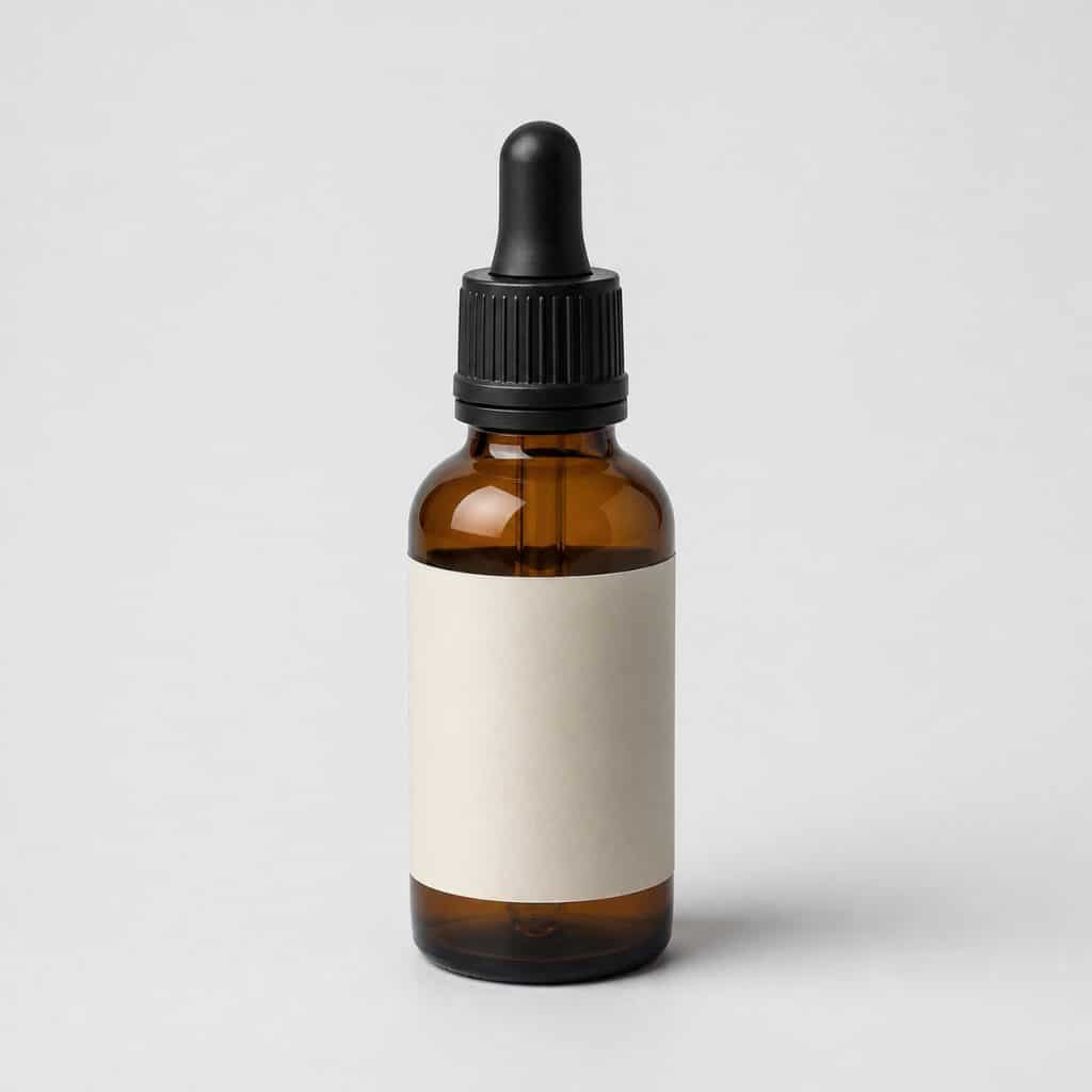Flacon de verre ambré d'huile de bourrache et d'onagre, 100 ml