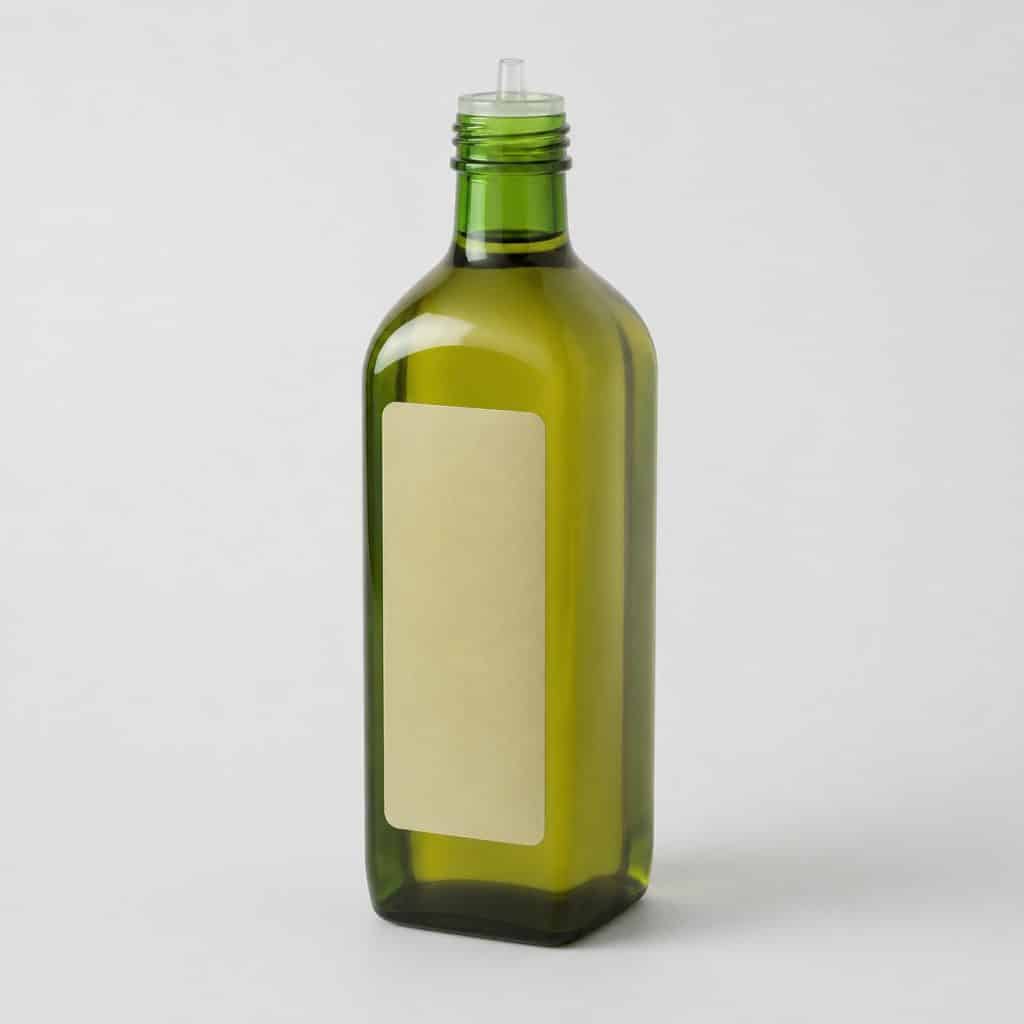 Flacon de verre teinté d'huile de chanvre alimentaire, 250 ml