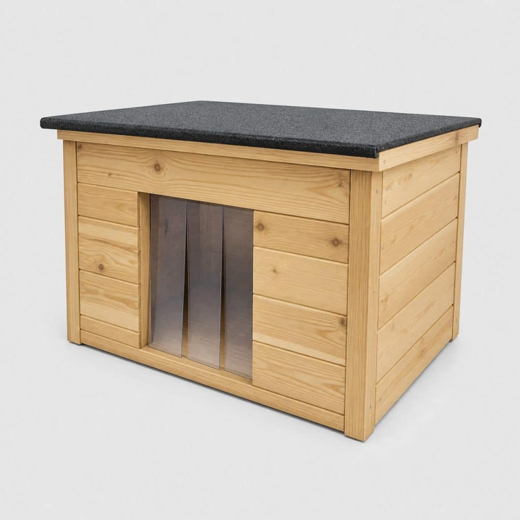 Niche isolée double paroi 110 × 80 cm avec rideau à trois lamelles