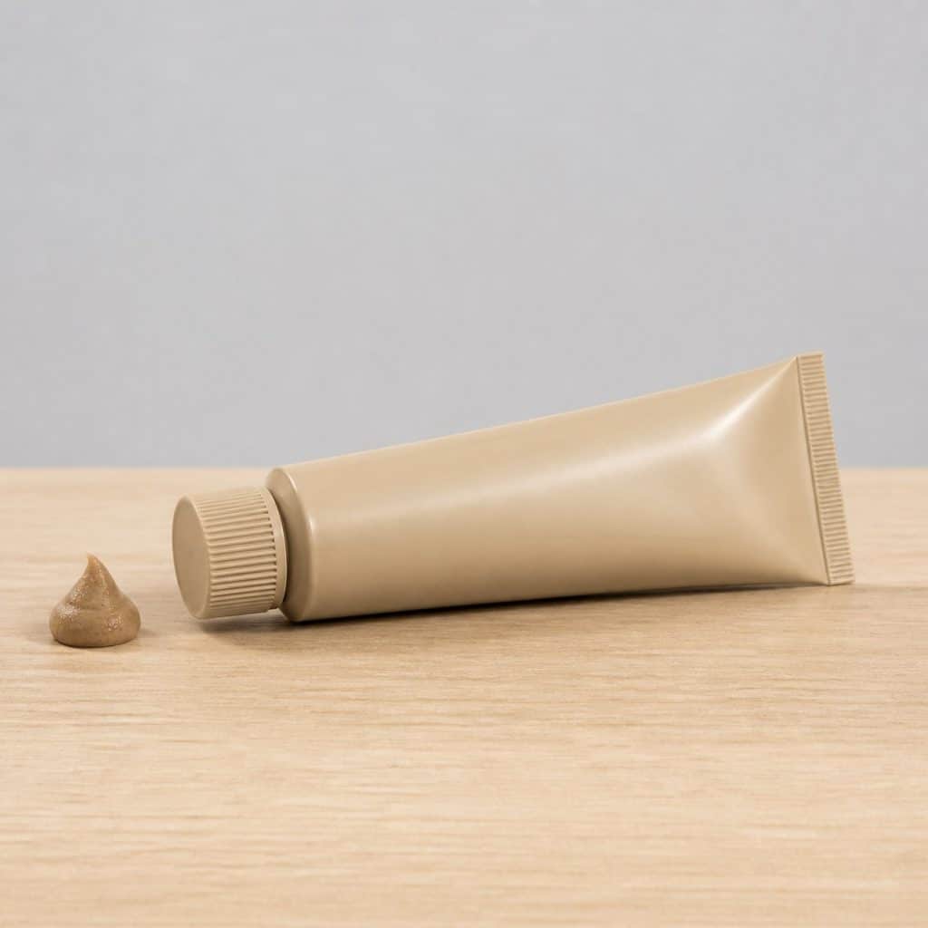 Tube de 100 g de pâte appétente d'enrobage et noisette de pâte prélevée